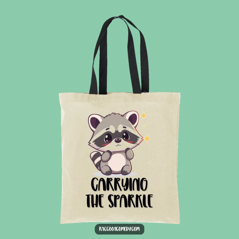 Funny Kawaii Raccoon Light Tote Bag: Carry Your Sense of Wonder