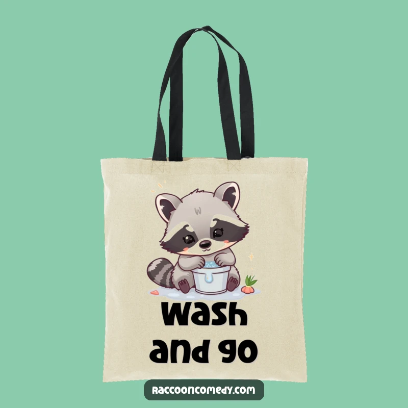 Funny Kawaii Raccoon Washing Tote Bag - Carry Your Essentials with Cleanliness