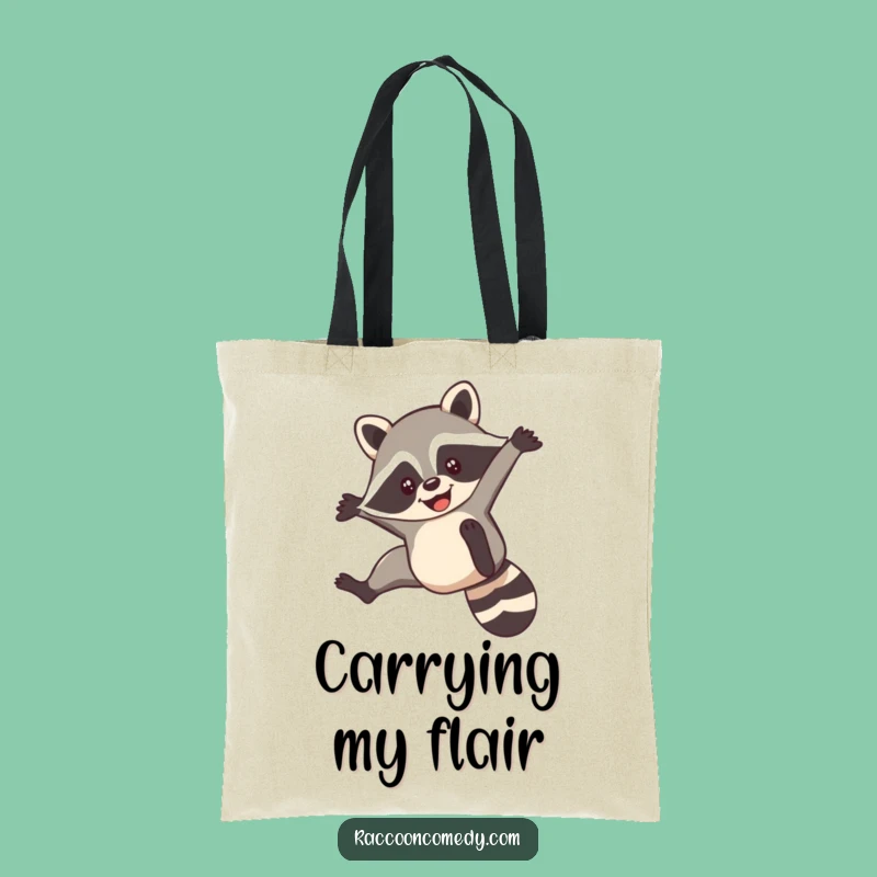 Funny Raccoon Flip Tote Bag: Carry Your Energy and Smile