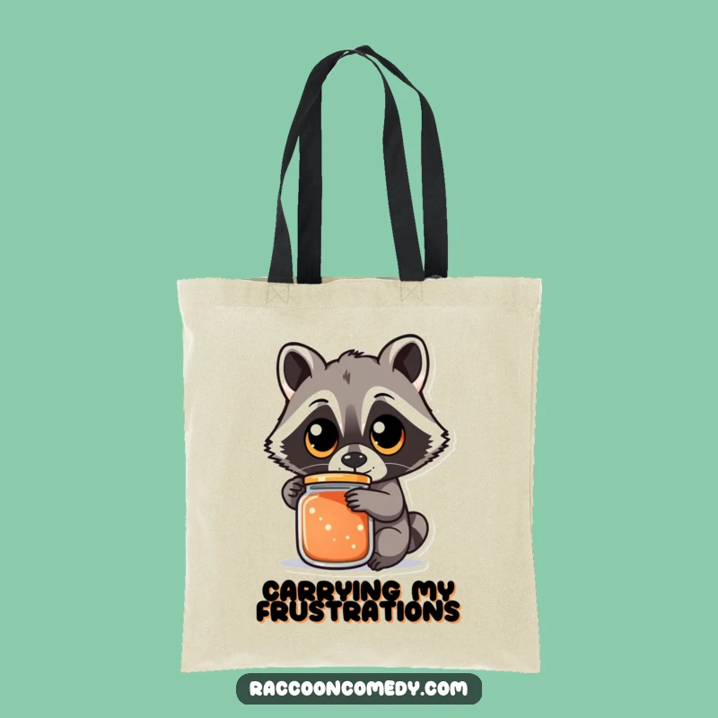 Funny Raccoon Jar Tote Bag - Persistent Carryall, Great Funny Gift!