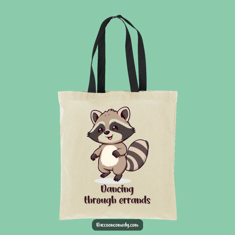 Funny Raccoon Tote Bag: Happy Dancing Floof Tail Accessory, Stylish and Humorous Funny Gift