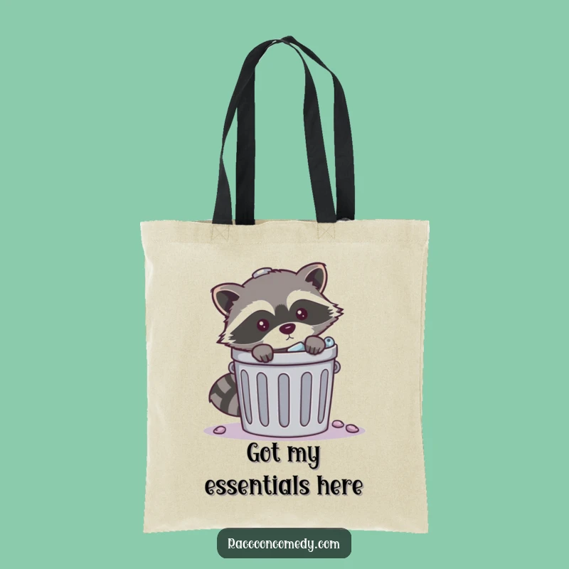 Funny Mischievous Raccoon Trash Tote Bag: Carry Your Treasures with Bandit Flair