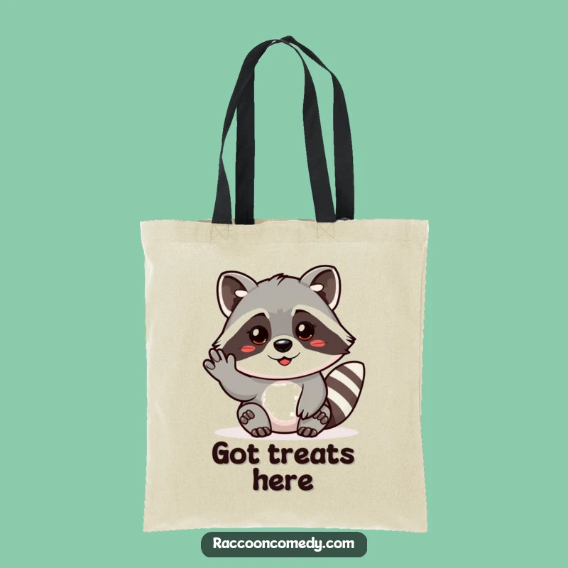 Friendly Raccoon Invite Tote Bag: Carry Good Vibes Everywhere!