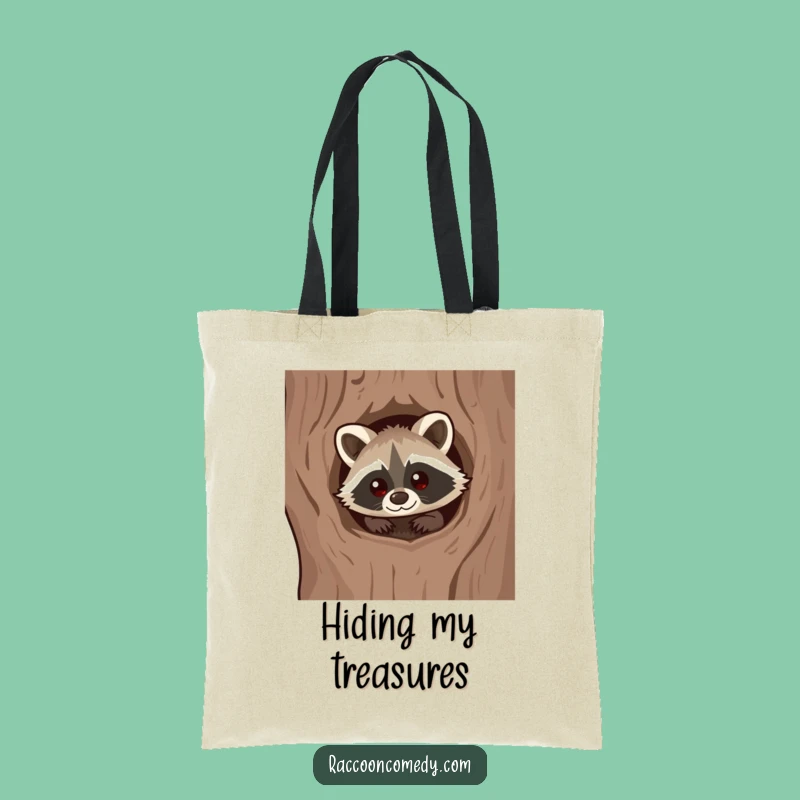 Funny Kawaii Raccoon Curious Tote Bag - Carry Your Discoveries Hilariously