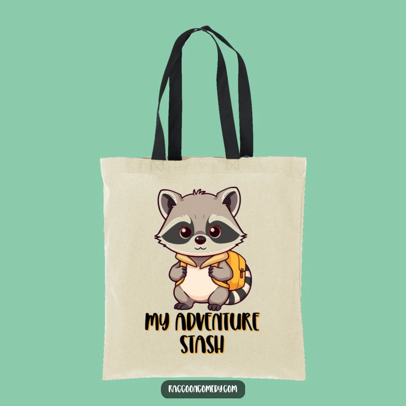 Funny Kawaii Raccoon Adventure Tote Bag - Carry Your Fun, Perfect Funny Gift