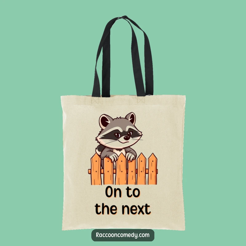 Funny Raccoon Tote Bag: Sly Grinning Scaler Accessory, Stylish and Humorous Funny Gift