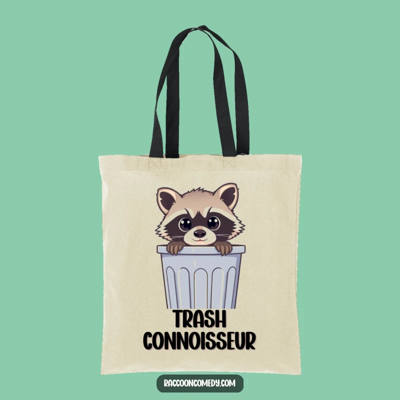 Funny Raccoon Tote Bag: Curious Trash Panda Peek Accessory, Stylish and Humorous Funny Gift